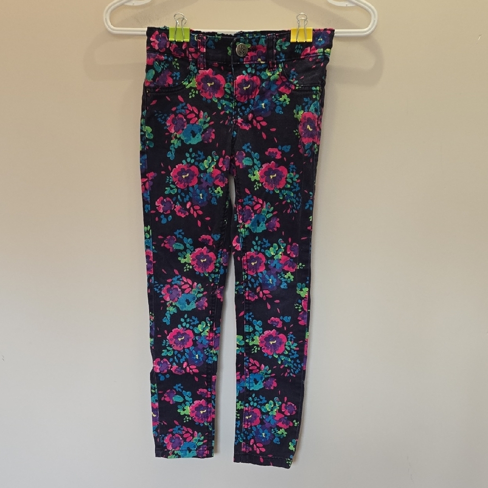 Floral Pattern Jeans